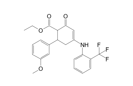 2-keto-6-(3-methoxyphenyl)-4-[2-(trifluoromethyl)anilino]cyclohex-3-ene-1-carboxylic acid ethyl ester