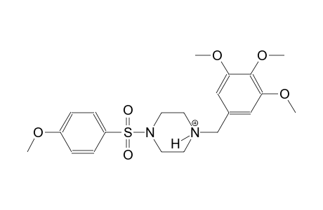 1-[(4-methoxyphenyl)sulfonyl]-4-(3,4,5-trimethoxybenzyl)piperazin-4-ium