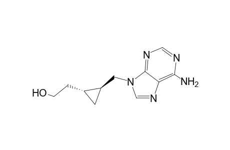 (+-)-2-{(1RS,2SR)-trans-2-[(6-Amino-9H-9-purinyl)methyl]cyclopropyl}-1-ethanol