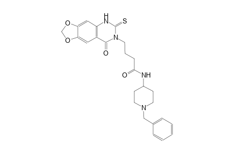[1,3]dioxolo[4,5-g]quinazoline-7-butanamide, 5,6,7,8-tetrahydro-8-oxo-N-[1-(phenylmethyl)-4-piperidinyl]-6-thioxo-