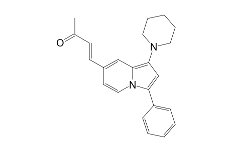 (E)-4-[3-Phenyl-1-(piperidin-1-yl)indolizin-7-yl]but-3-en-2-one