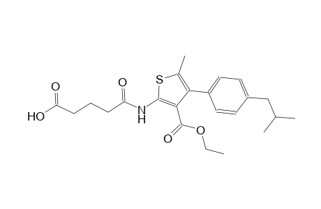 5-{[3-(ethoxycarbonyl)-4-(4-isobutylphenyl)-5-methyl-2-thienyl]amino}-5-oxopentanoic acid