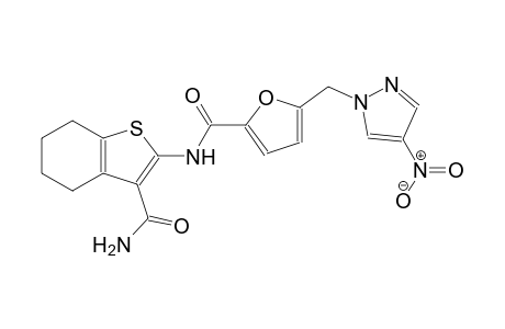 2-({5-[(4-nitro-1H-pyrazol-1-yl)methyl]-2-furoyl}amino)-4,5,6,7-tetrahydro-1-benzothiophene-3-carboxamide