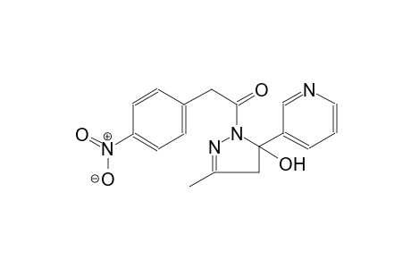 1H-pyrazol-5-ol, 4,5-dihydro-3-methyl-1-[(4-nitrophenyl)acetyl]-5-(3-pyridinyl)-
