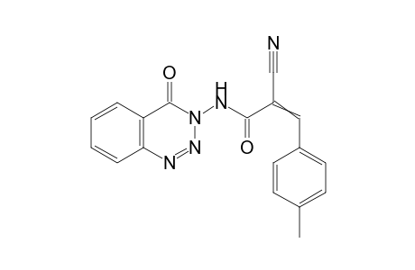 2-Cyano-N-(4-oxobenzo[d][1,2,3]triazin-3(4H)-yl)-3-(4-tolyl)acrylamide