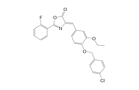 (4Z)-4-{4-[(4-chlorobenzyl)oxy]-3-ethoxybenzylidene}-2-(2-fluorophenyl)-1,3-oxazol-5(4H)-one