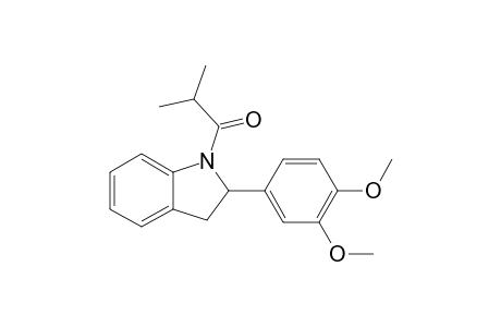 1-[2-(3,4-DIMETHOXYPHENYL)-INDOLIN-1-YL]-2-METHYLPROPAN-1-ONE