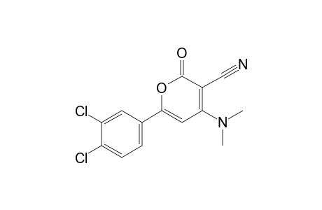 6-(3,4-dichlorophenyl)-4-(dimethylamino)-2-keto-pyran-3-carbonitrile