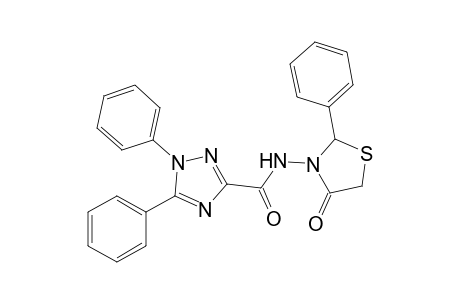1,5-diphenyl-1H-[1,2,4]triazole-3-carboxylic acid (4-oxo-2-phenyl-thiazolidin-3-yl)-amide