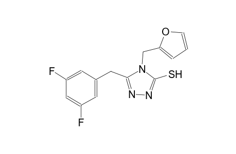 4H-1,2,4-triazole-3-thiol, 5-[(3,5-difluorophenyl)methyl]-4-(2-furanylmethyl)-
