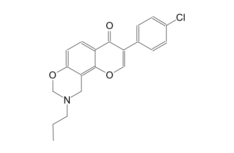 4H,8H-pyrano[2,3-f][1,3]benzoxazin-4-one, 3-(4-chlorophenyl)-9,10-dihydro-9-propyl-