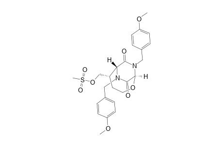 2-Oxa-7,9-diazabicyclo[4.2.2]decane-8,10-dione, 7,9-bis[(4-methoxyphenyl)methyl]-5-[[(methylsulfonyl)oxy]methyl]-, (1.alpha.,5.alpha.,6.alpha.)-(.+-.)-