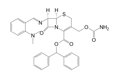 Diphenylmethyl 3-(aminocarbonyloxymethyl)-7-(dimethylaminobenzylideneamino)-1-aza-5-thiabicyclo[4.2.0]octane-2-carboxylate
