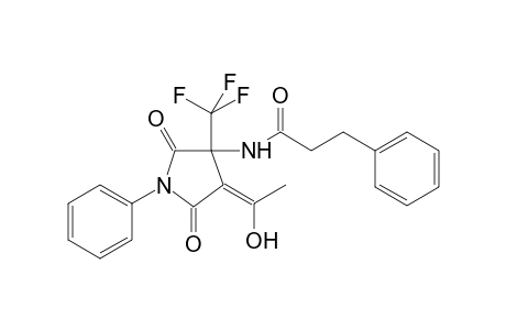 Benzenepropanamide, N-[tetrahydro-3-[1-hydroxyethylidene]-2,5-dioxo-1-phenyl-4-(trifluoromethyl)-3H-pyrrol-4-yl]-