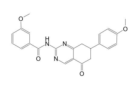 3-methoxy-N-[7-(4-methoxyphenyl)-5-oxo-5,6,7,8-tetrahydro-2-quinazolinyl]benzamide