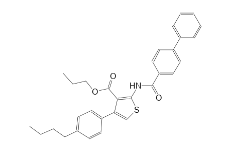 propyl 2-[([1,1'-biphenyl]-4-ylcarbonyl)amino]-4-(4-butylphenyl)-3-thiophenecarboxylate