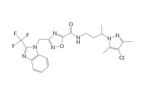 N-[3-(4-chloro-3,5-dimethyl-1H-pyrazol-1-yl)butyl]-3-{[2-(trifluoromethyl)-1H-benzimidazol-1-yl]methyl}-1,2,4-oxadiazole-5-carboxamide