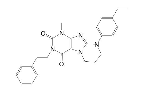 9-(4-ethylphenyl)-1-methyl-3-(2-phenylethyl)-6,7,8,9-tetrahydropyrimido[2,1-f]purine-2,4(1H,3H)-dione