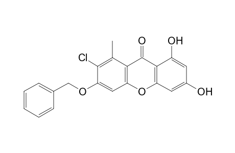 9H-Xanthen-9-one, 2-chloro-6,8-dihydroxy-1-methyl-3-(phenylmethoxy)-