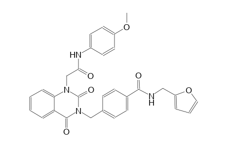 N-(2-furylmethyl)-4-[(1-[2-(4-methoxyanilino)-2-oxoethyl]-2,4-dioxo-1,4-dihydro-3(2H)-quinazolinyl)methyl]benzamide