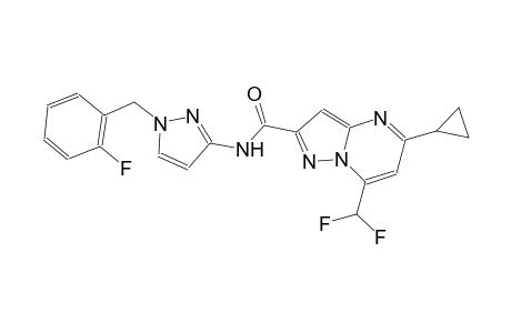 5-cyclopropyl-7-(difluoromethyl)-N-[1-(2-fluorobenzyl)-1H-pyrazol-3-yl]pyrazolo[1,5-a]pyrimidine-2-carboxamide