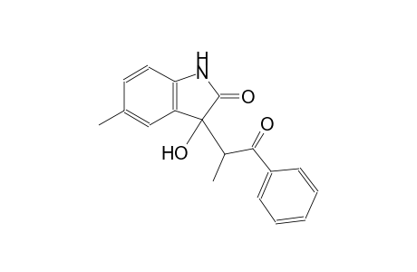 3-hydroxy-5-methyl-3-(1-methyl-2-oxo-2-phenylethyl)-1,3-dihydro-2H-indol-2-one