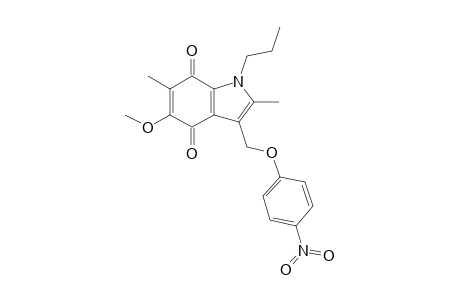 5-Methoxy-2,6-dimethyl-3-[(4-nitrophenoxy)methyl]-1-propylindole-4,7-dione