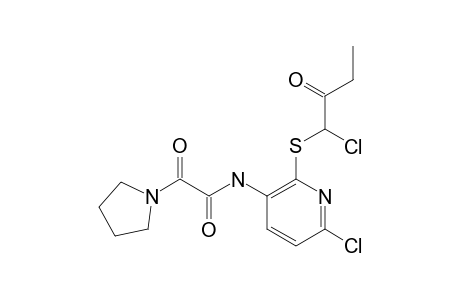 2-(1-CHLORO-2-OXOBUTYLTHIO)-3-PYRROLIDINOOXAMOYL-6-CHLOROPYRIDINE