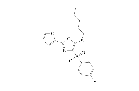 oxazole, 4-[(4-fluorophenyl)sulfonyl]-2-(2-furanyl)-5-(pentylthio)-