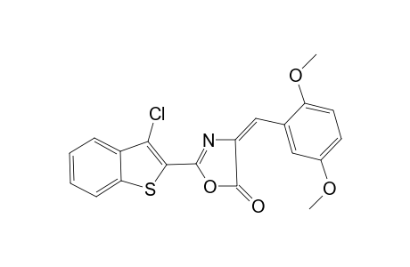 (4E)-2-(3-chloranyl-1-benzothiophen-2-yl)-4-[(2,5-dimethoxyphenyl)methylidene]-1,3-oxazol-5-one