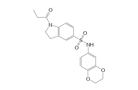 N-(2,3-dihydro-1,4-benzodioxin-6-yl)-1-propionyl-5-indolinesulfonamide