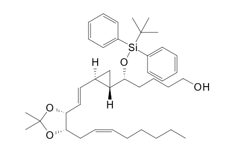 (5R)-5-[tert-butyl(diphenyl)silyl]oxy-5-[(1S,2R)-2-[(E)-2-[(4R,5S)-2,2-dimethyl-5-[(Z)-oct-2-enyl]-1,3-dioxolan-4-yl]ethenyl]cyclopropyl]-1-pentanol