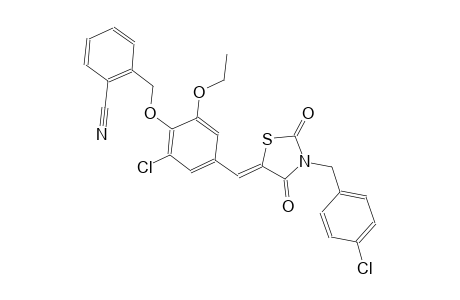 benzonitrile, 2-[[2-chloro-4-[(Z)-[3-[(4-chlorophenyl)methyl]-2,4-dioxo-5-thiazolidinylidene]methyl]-6-ethoxyphenoxy]methyl]-