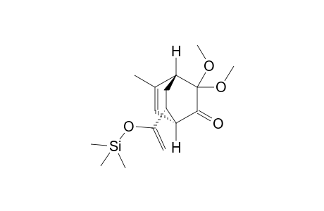 (1R*,4R*,7R*)-3,3-Dimethoxy-7-(1-trimethylsilyloxyvinyl)-5-methylbicyclo[2.2.2]oct-5-en-2-one