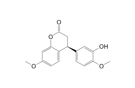 (4S/4R)-4-(3-Hydroxy-4-methoxyphenyl)-7-methoxy-chroman-2-one