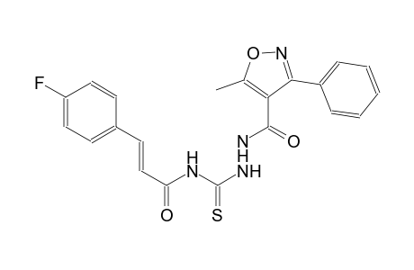 (2E)-3-(4-fluorophenyl)-N-({2-[(5-methyl-3-phenyl-4-isoxazolyl)carbonyl]hydrazino}carbothioyl)-2-propenamide
