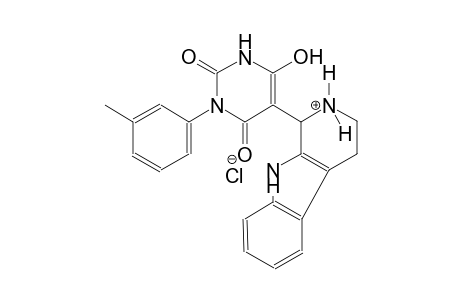 1-[6-hydroxy-3-(3-methylphenyl)-2,4-dioxo-1,2,3,4-tetrahydro-5-pyrimidinyl]-2,3,4,9-tetrahydro-1H-beta-carbolin-2-ium chloride