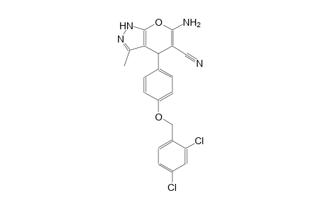 pyrano[2,3-c]pyrazole-5-carbonitrile, 6-amino-4-[4-[(2,4-dichlorophenyl)methoxy]phenyl]-1,4-dihydro-3-methyl-