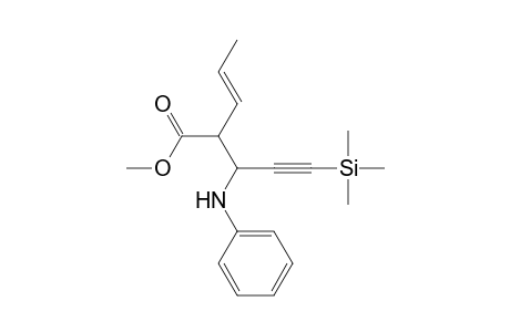 (E)-2-(1-anilino-3-trimethylsilyl-prop-2-ynyl)pent-3-enoic acid methyl ester