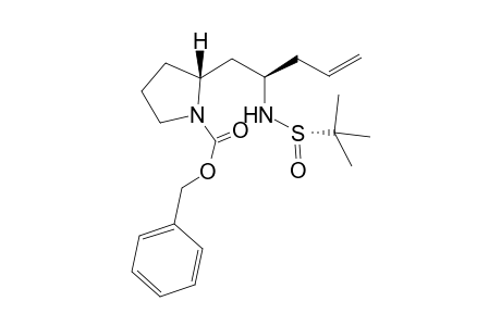 (2R,2'R,SS)-(N-Benzyloxycarbonyl)-2-[2'-(tert-butylsulfinamine)-4'-pentenyl]pyrrolidine