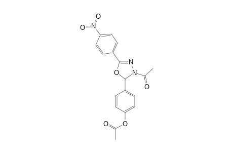 (+/-)-2-(4-ACETOXYPHENYL)-3-ACETYL-5-(4-NITROPHENYL)-2,3-DIHYDRO-1,3,4-OXADIAZOLE