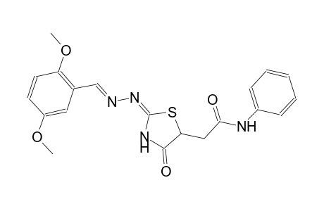 2-{(2E)-2-[(2E)-2-(2,5-dimethoxybenzylidene)hydrazono]-4-oxo-1,3-thiazolidin-5-yl}-N-phenylacetamide