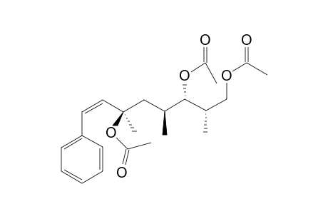 Acetic acid (Z)-(1S,2S,4R)-4-acetoxy-1-((S)-2-acetoxy-1-methyl-ethyl)-2,4-dimethyl-6-phenyl-hex-5-enyl ester