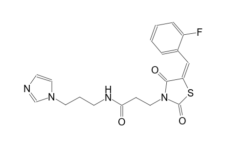 3-thiazolidinepropanamide, 5-[(2-fluorophenyl)methylene]-N-[3-(1H-imidazol-1-yl)propyl]-2,4-dioxo-, (5E)-