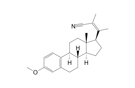 19,24-Dinorchola-1,3,5(10),20(22)-tetraene-22-carbonitrile, 3-methoxy-