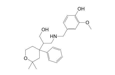 4-[[[2-(2,2-dimethyl-4-phenyl-4-oxanyl)-3-hydroxypropyl]amino]methyl]-2-methoxyphenol