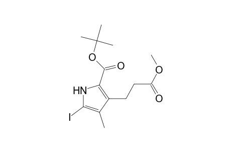 5-iodo-3-(3-keto-3-methoxy-propyl)-4-methyl-1H-pyrrole-2-carboxylic acid tert-butyl ester