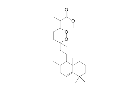 3-[.alpha.-(Methoxycarbonyl)ethyl]-6-[2'-(2",5",5",9"-tetramethyl-perhydro-< 4"-ene>-naphthalene)ethyl]-1,2-dioxa-6-methylcyclohexane