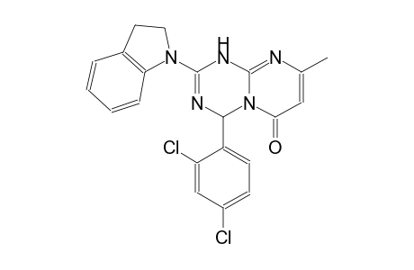 6H-pyrimido[1,2-a][1,3,5]triazin-6-one, 4-(2,4-dichlorophenyl)-2-(2,3-dihydro-1H-indol-1-yl)-1,4-dihydro-8-methyl-