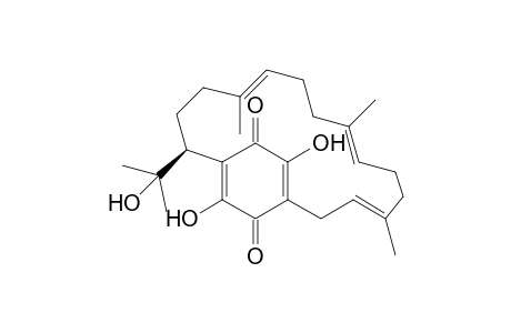 (14S)-(2E,6E,10E)-17,20-Dihydroxy-14-(alpha-hydroxyisopropyl)-3,7,11-trimethyl[14](2,5)benzchinonophan-2,6,10-triene